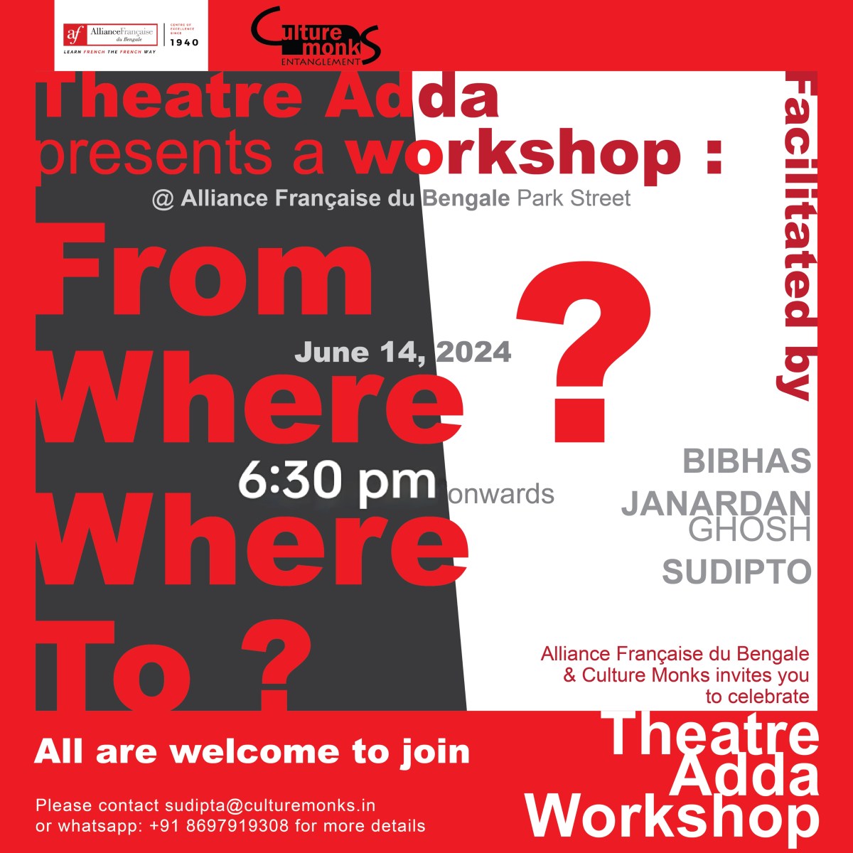 Theatre Adda presents “From Where? Where to?”