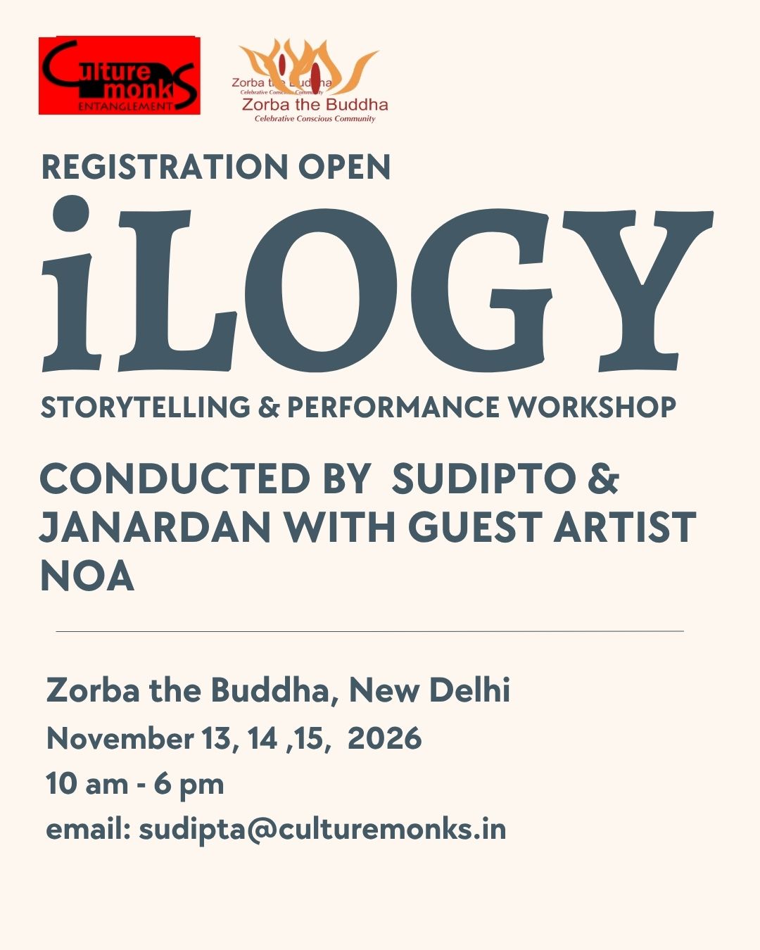 iLOGY Storytelling & Performance Lab @Zorba the Buddha, Delhi