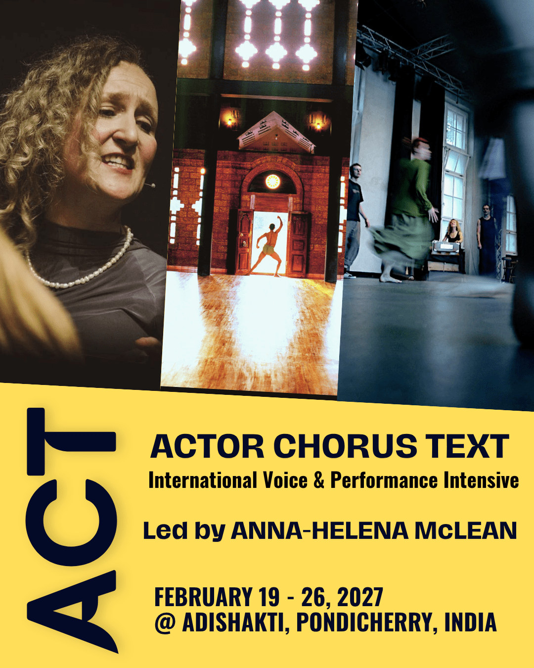 ACT International Voice & Performance Intensive 2027 led by Anna-Helena McLean